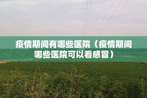 疫情期间有哪些医院（疫情期间哪些医院可以看感冒）