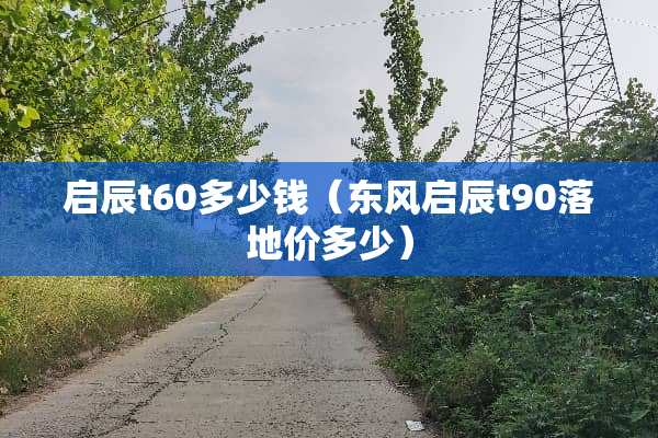 启辰t60多少钱（东风启辰t90落地价多少）