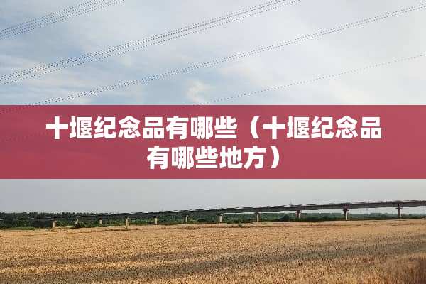 十堰纪念品有哪些（十堰纪念品有哪些地方）