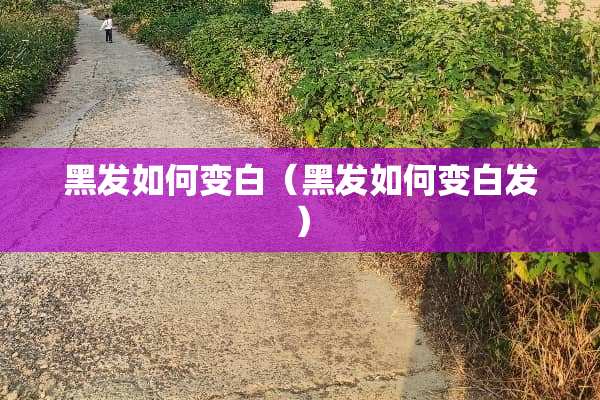 黑发如何变白（黑发如何变白发）