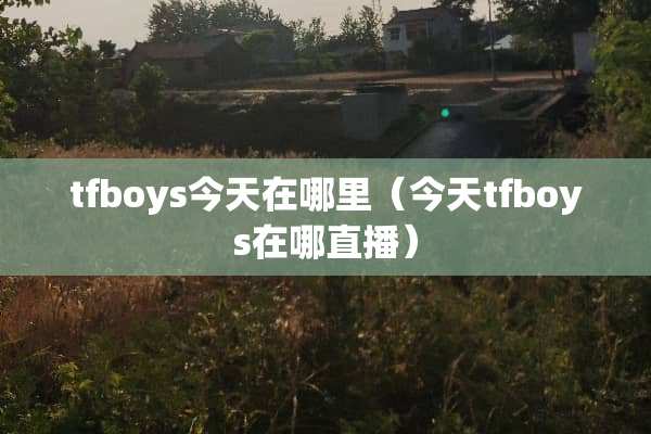 tfboys今天在哪里（今天tfboys在哪直播）