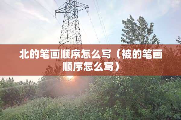 北的笔画顺序怎么写（被的笔画顺序怎么写）