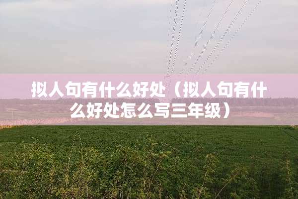 拟人句有什么好处（拟人句有什么好处怎么写三年级）