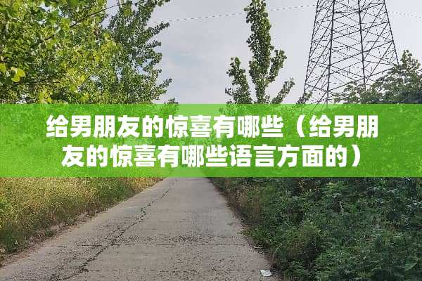 给男朋友的惊喜有哪些（给男朋友的惊喜有哪些语言方面的）
