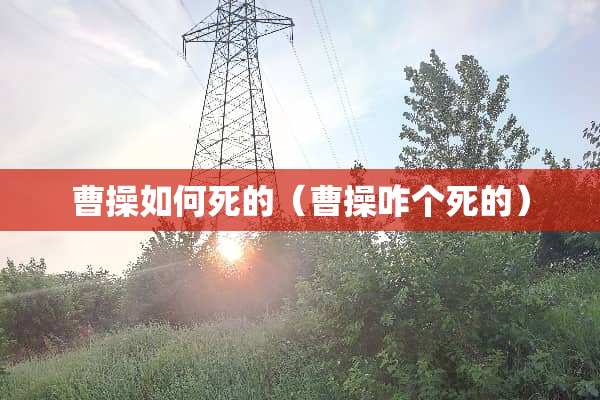 曹操如何死的（曹操咋个死的）