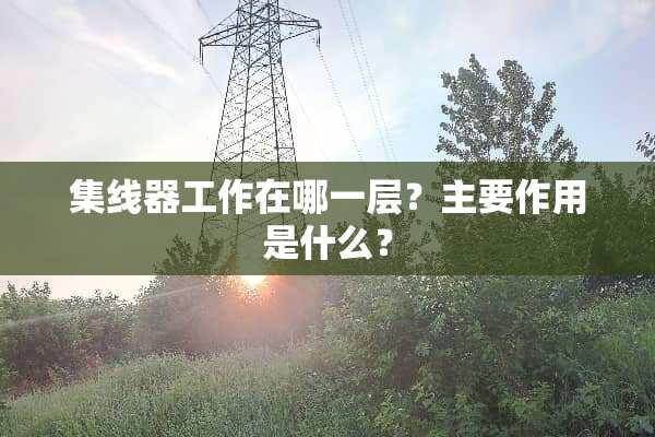 集线器工作在哪一层？主要作用是什么？