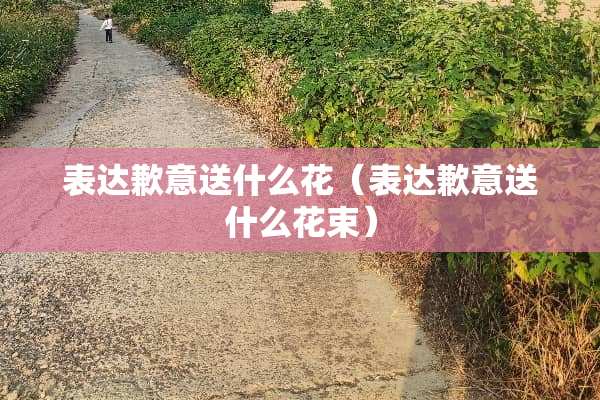表达歉意送什么花（表达歉意送什么花束）