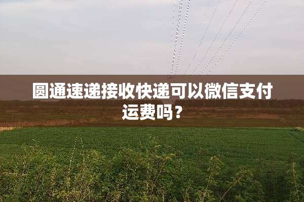 圆通速递接收快递可以微信支付运费吗？