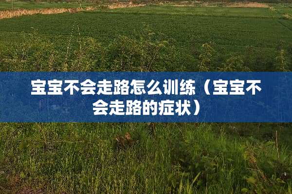 宝宝不会走路怎么训练（宝宝不会走路的症状）