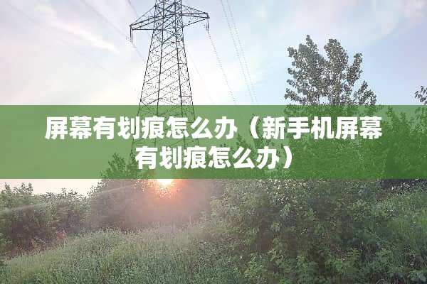 屏幕有划痕怎么办（新手机屏幕有划痕怎么办）