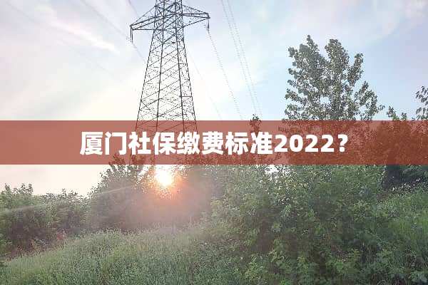 厦门社保缴费标准2022？