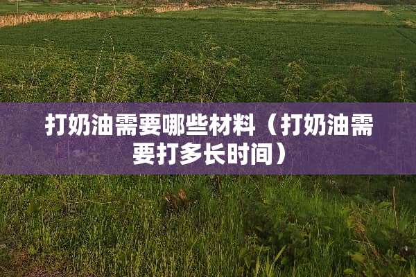 打奶油需要哪些材料（打奶油需要打多长时间）