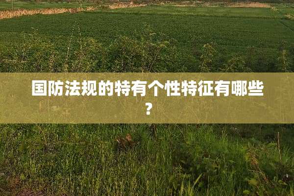 国防法规的特有个性特征有哪些？