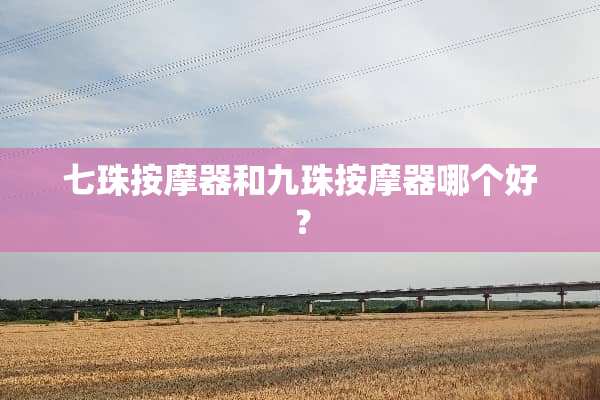 七珠按摩器和九珠按摩器哪个好？