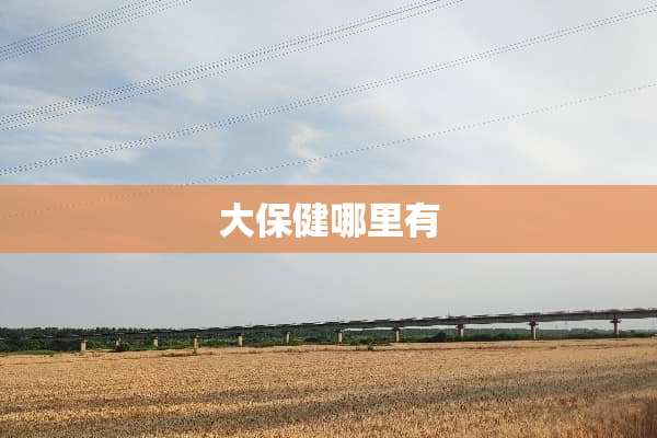 大保健哪里有
