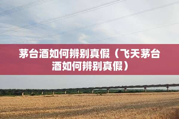 茅台酒如何辨别真假（飞天茅台酒如何辨别真假）