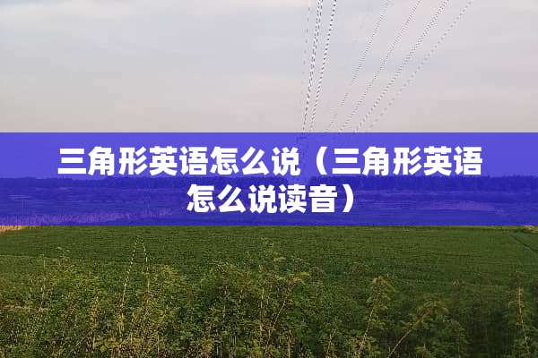 三角形英语怎么说（三角形英语怎么说读音）