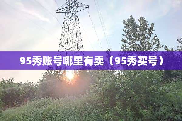 95秀账号哪里有卖（95秀买号）