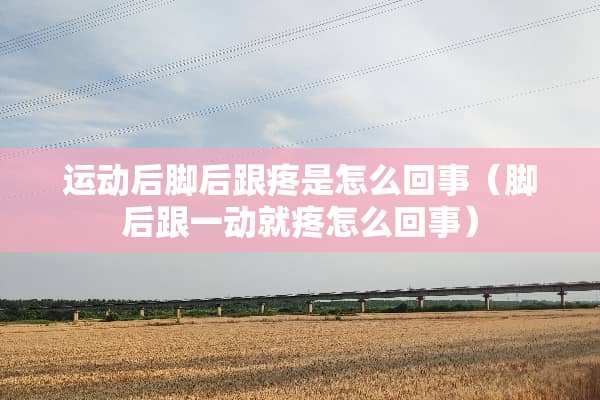 运动后脚后跟疼是怎么回事（脚后跟一动就疼怎么回事）