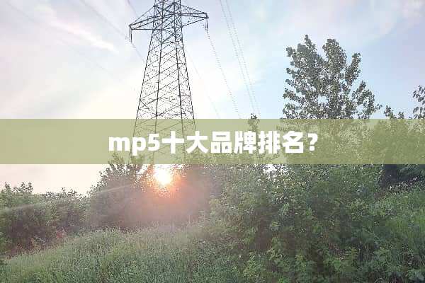 mp5十大品牌排名？