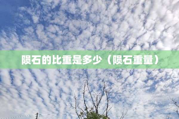 陨石的比重是多少（陨石重量）