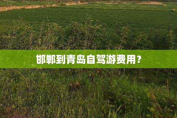 邯郸到青岛自驾游费用？