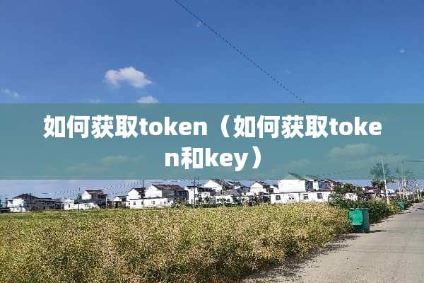 如何获取token（如何获取token和key）