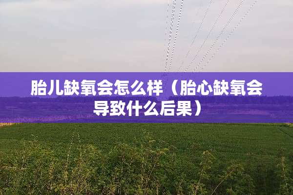 胎儿缺氧会怎么样（胎心缺氧会导致什么后果）