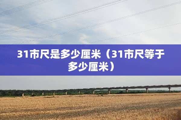 31市尺是多少厘米（31市尺等于多少厘米）