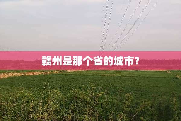 赣州是那个省的城市？