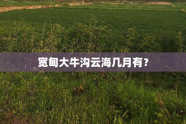宽甸大牛沟云海几月有？