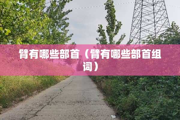 臂有哪些部首（臂有哪些部首组词）
