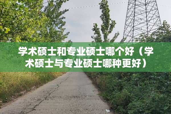 学术硕士和专业硕士哪个好（学术硕士与专业硕士哪种更好）