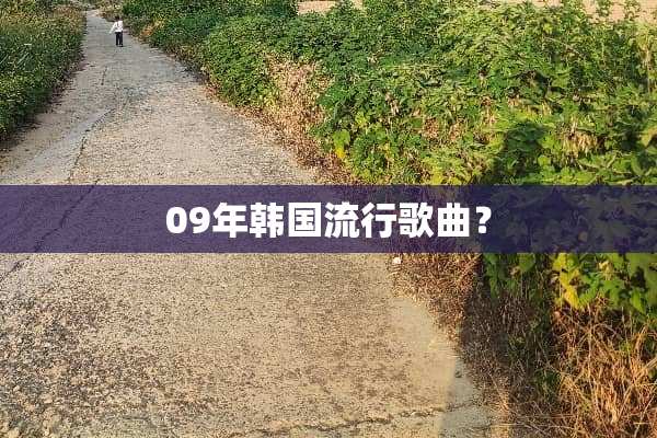 09年韩国流行歌曲？