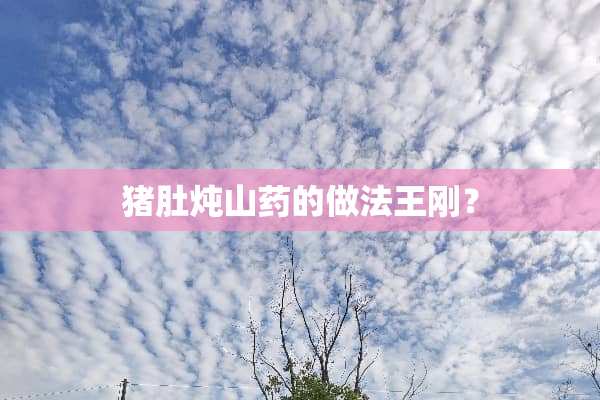 猪肚炖山药的做法**？