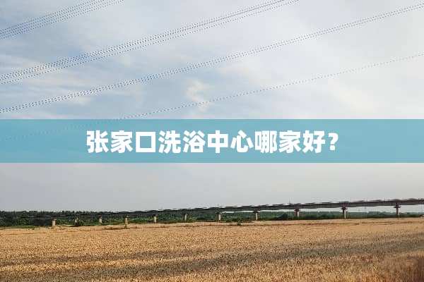张家口洗浴中心哪家好？