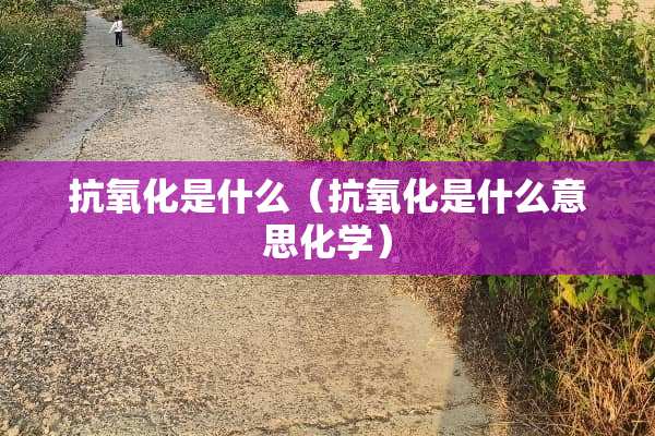 抗**是什么（抗**是什么意思化学）