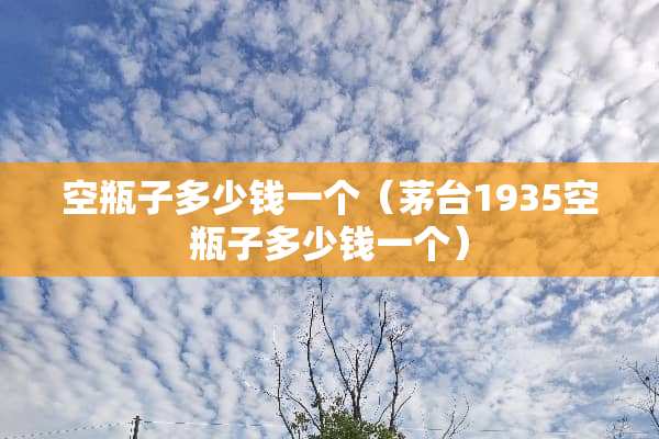 空瓶子多少钱一个（茅台1935空瓶子多少钱一个）