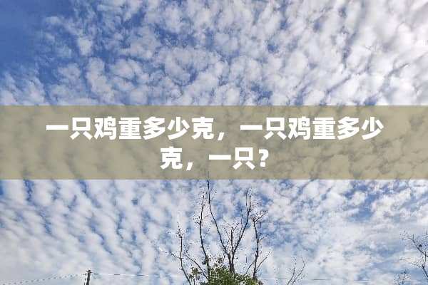 一只鸡重多少克，一只鸡重多少克，一只？