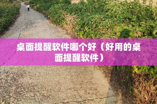 桌面提醒软件哪个好（好用的桌面提醒软件）