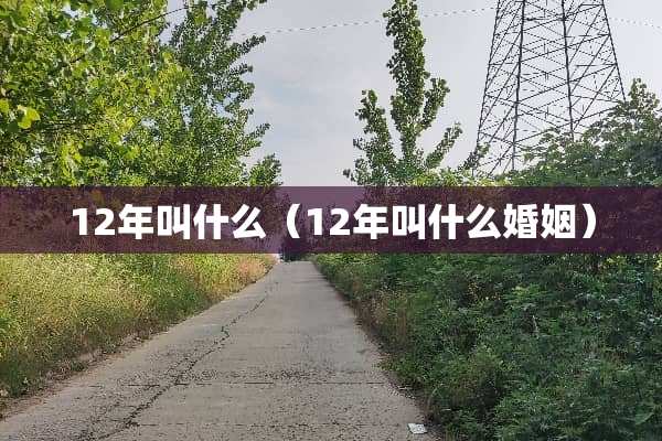 12年叫什么（12年叫什么婚姻）