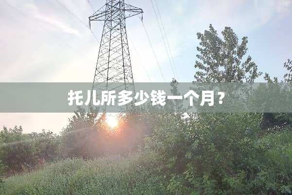 托儿所多少钱一个月？