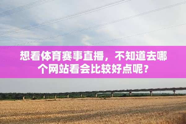 想看体育赛事直播，不知道去哪个网站看会比较好点呢？
