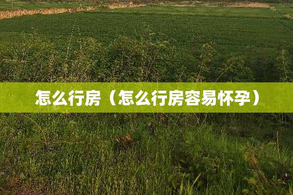 怎么**（怎么**容易怀孕）
