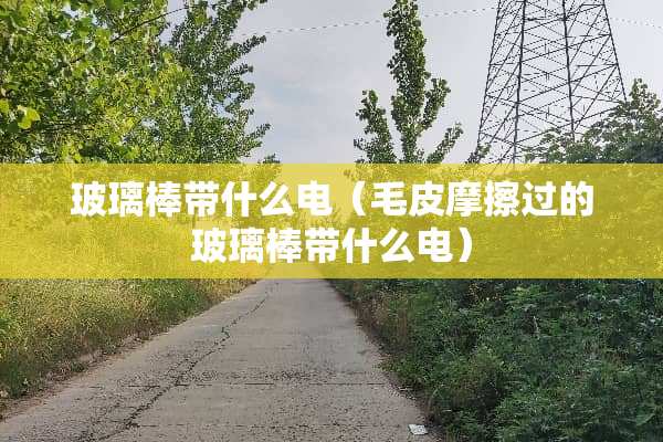 玻璃棒带什么电（毛皮摩擦过的玻璃棒带什么电）