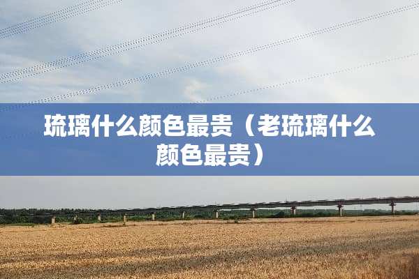 琉璃什么颜色最贵（老琉璃什么颜色最贵）