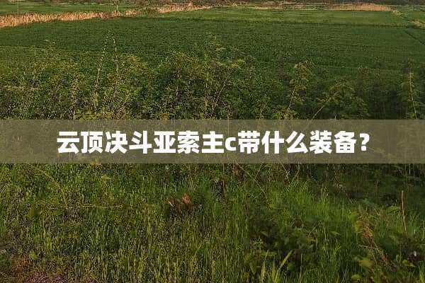 云顶决斗亚索主c带什么装备？