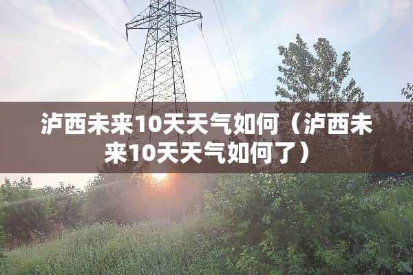 泸西未来10天天气如何（泸西未来10天天气如何了）