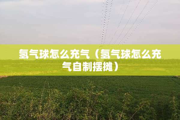 氢气球怎么充气（氢气球怎么充气自制摆摊）