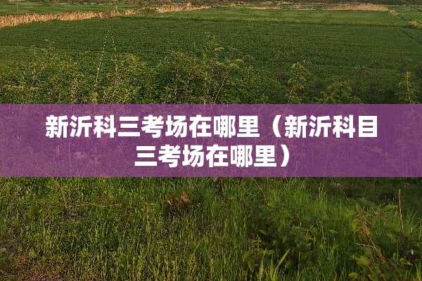 新沂科三考场在哪里（新沂科目三考场在哪里）